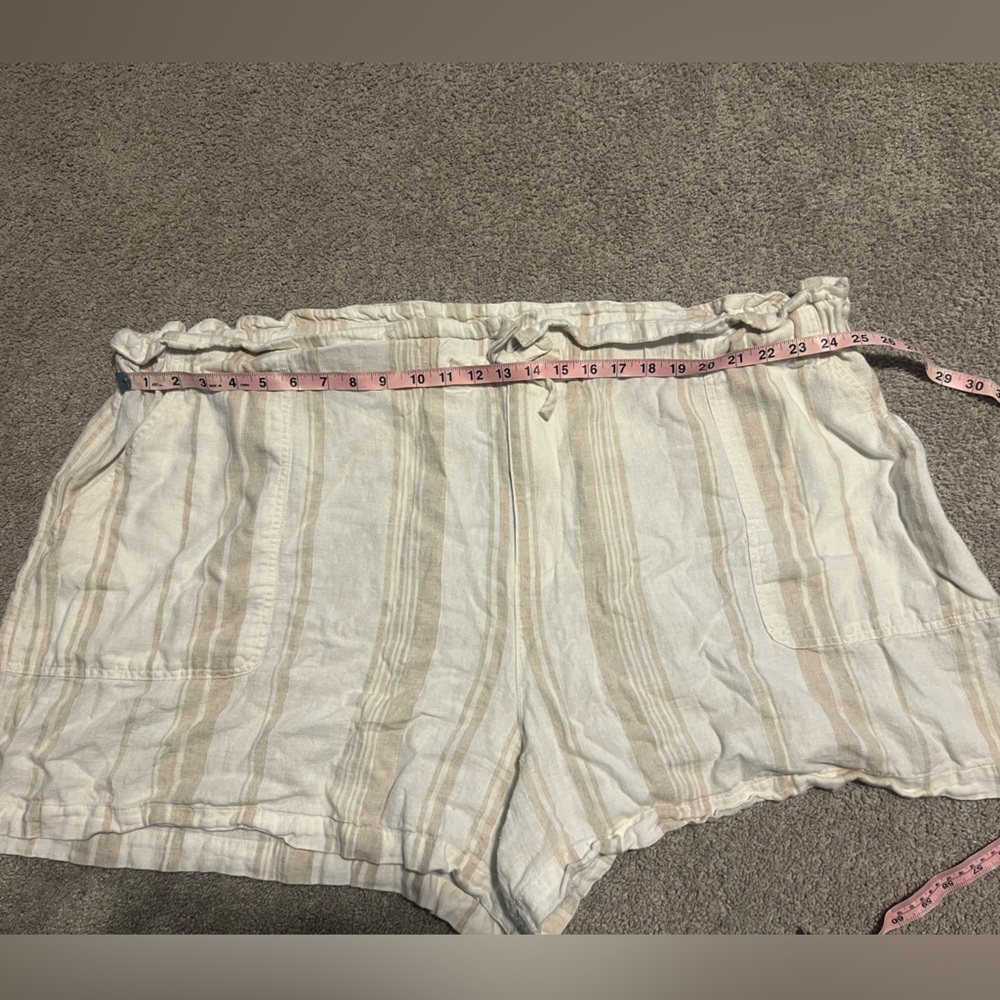 Madewell Plus Linen-Blend Paper-bag Waist Shorts - Picture 11 of 11